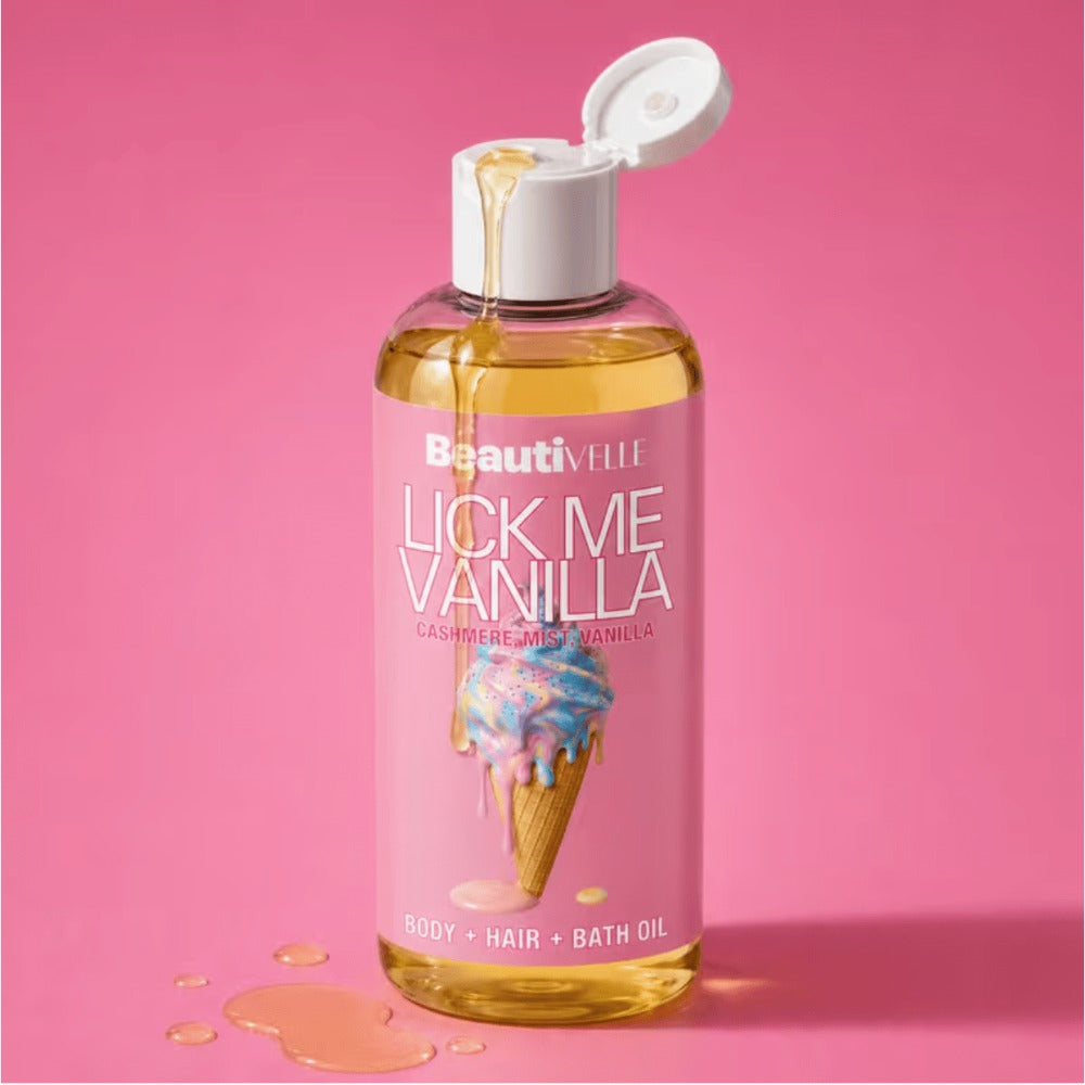 Cashmere Mist Vanilla Body Oil in a 4 oz Flip-Top Bottle with Amber, Sandalwood and Vanilla Notes — image 4