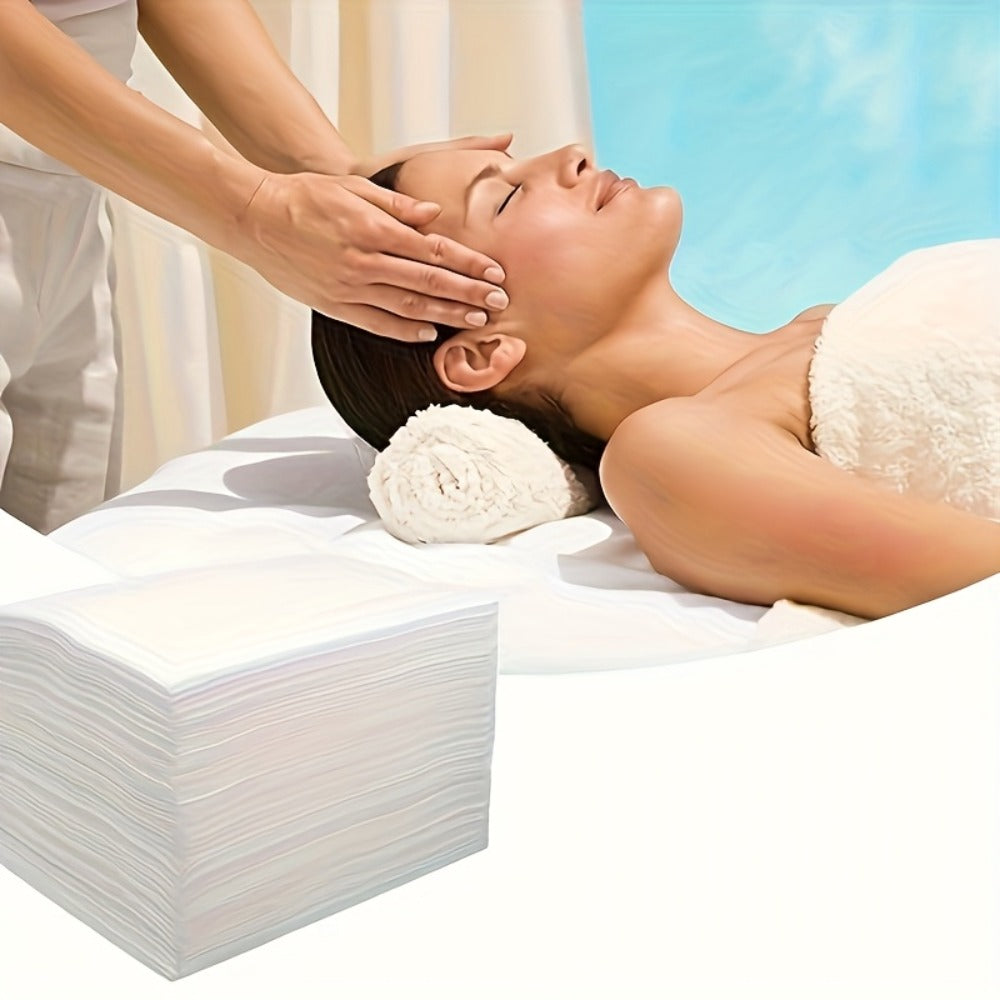 Disposable Massage Table Sheets 100-Pack Non-Woven Spa Bed Cover – Stain-Resistant Single-Use Table Liner for Massage Therapi