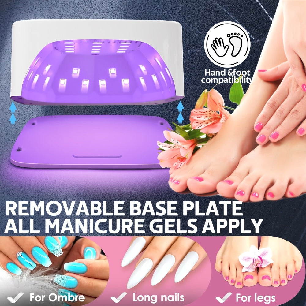Rechargeable UV LED Nail Lamp 30 Beads, Professional Gel Nail Curing Light Cordless with 3 Timer Settings — image 9