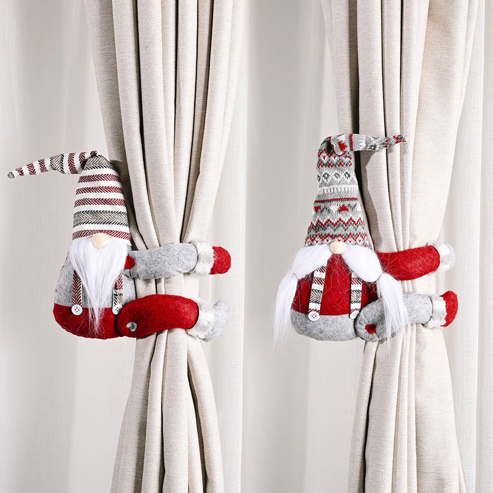 Festive Santa or Snowman Christmas Curtain Buckle Tieback