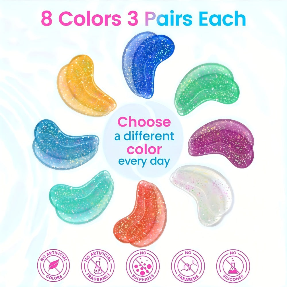 Multicolor Under-Eye Patch Set with Eight Pictured Colors and a Sealed 24-Pair Checkout Box — image 6