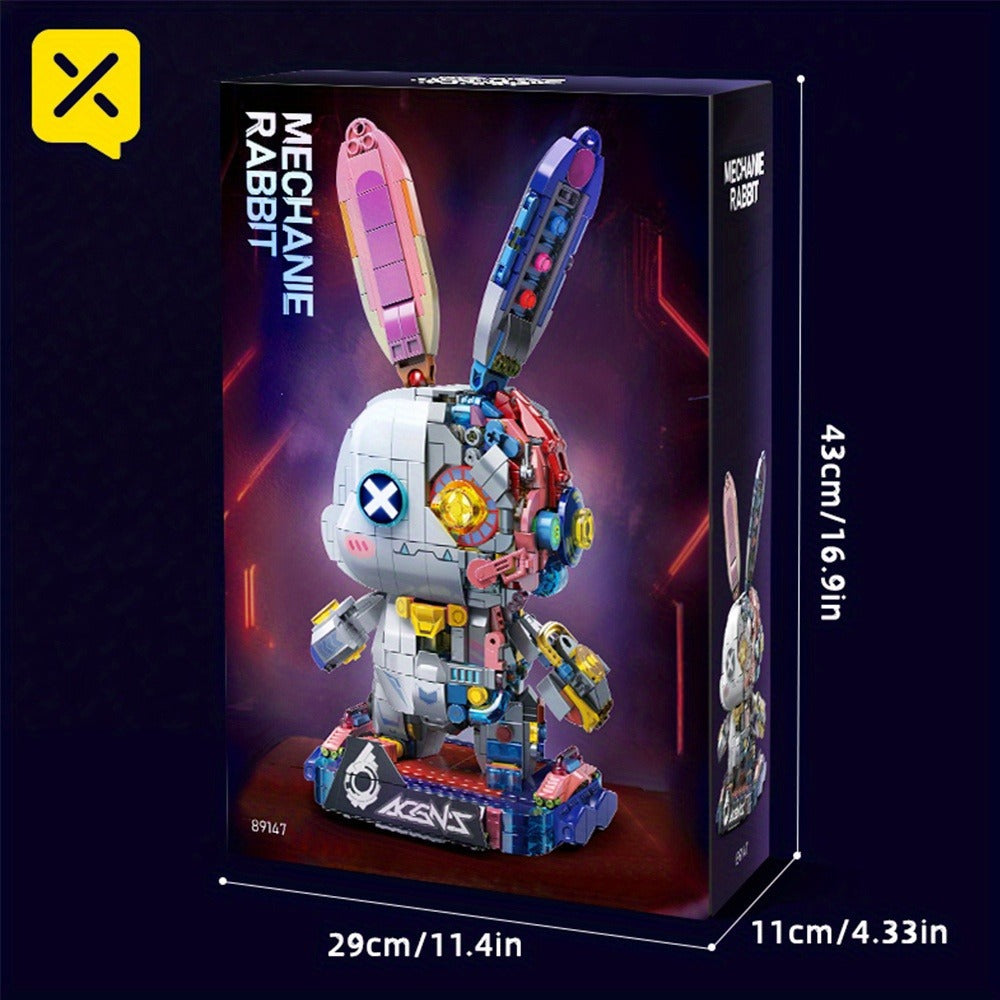 1377-Piece Mechanical Rabbit Building Block Model with Colorful Punk Styling and Rotating Limb Details — image 5