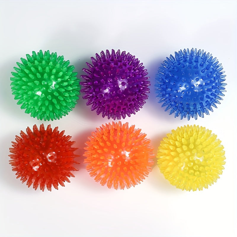 Dog Toy 12-Pack Random-Color Textured Rubber Squeaky Balls for Small and Medium Dogs, No Battery — image 5