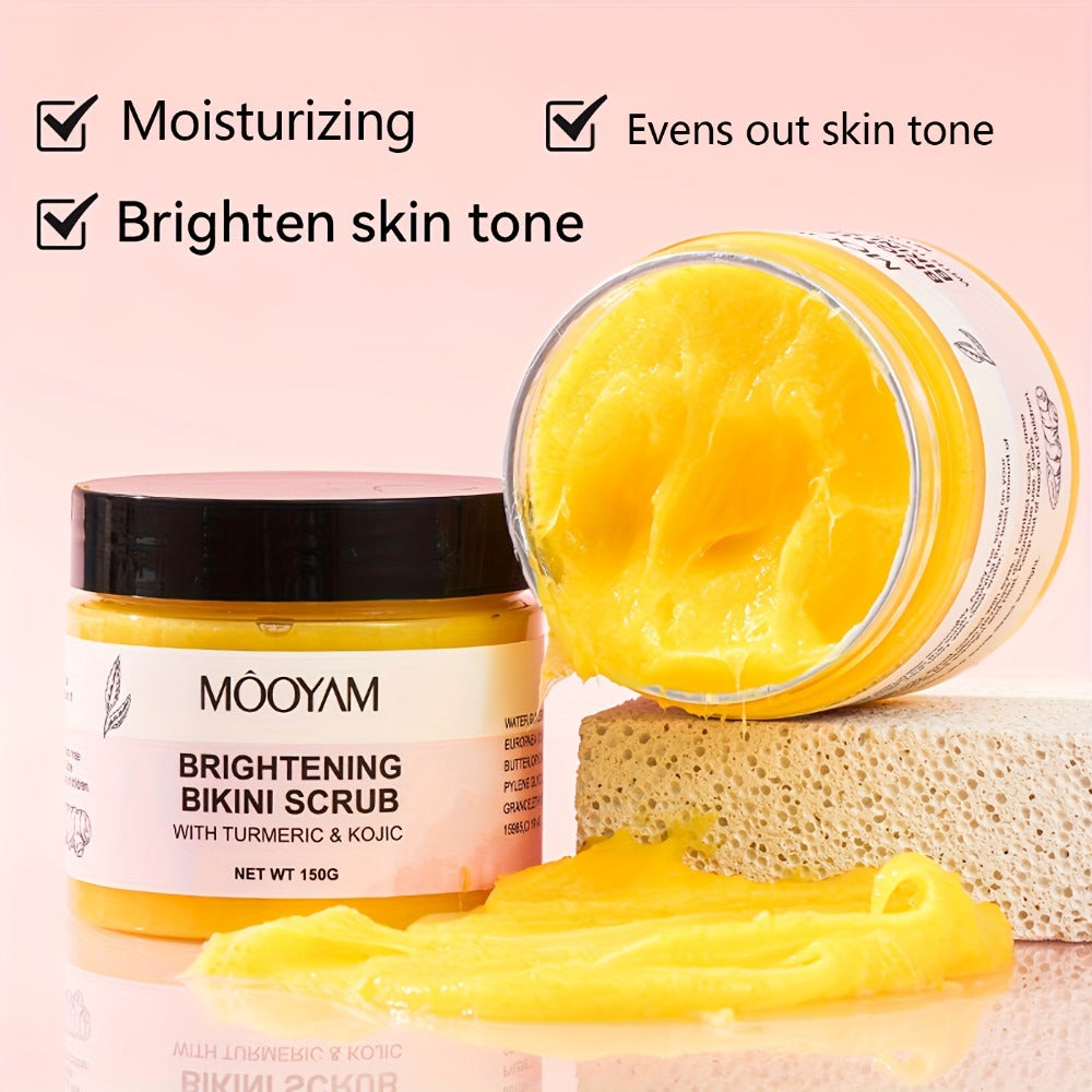 Glycolic Acid Bikini Area Scrub 150g, Kojic Acid & Turmeric Exfoliating Paste, Brightening Treatment — image 4