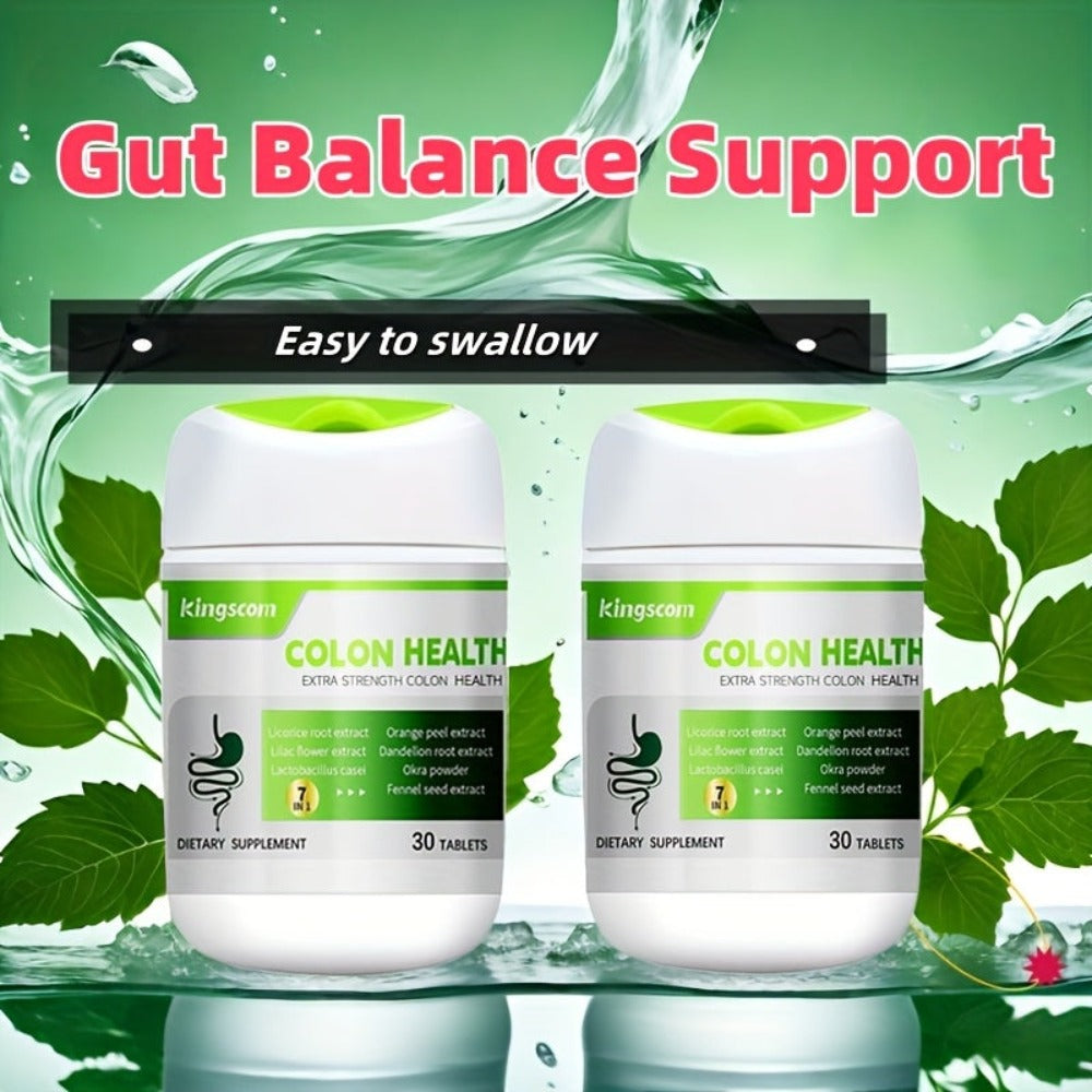 Gut Health Supplement Tablets with Licorice Root & Dandelion Root, High Fiber Herbal Formula for Digestive Wellness — image 1