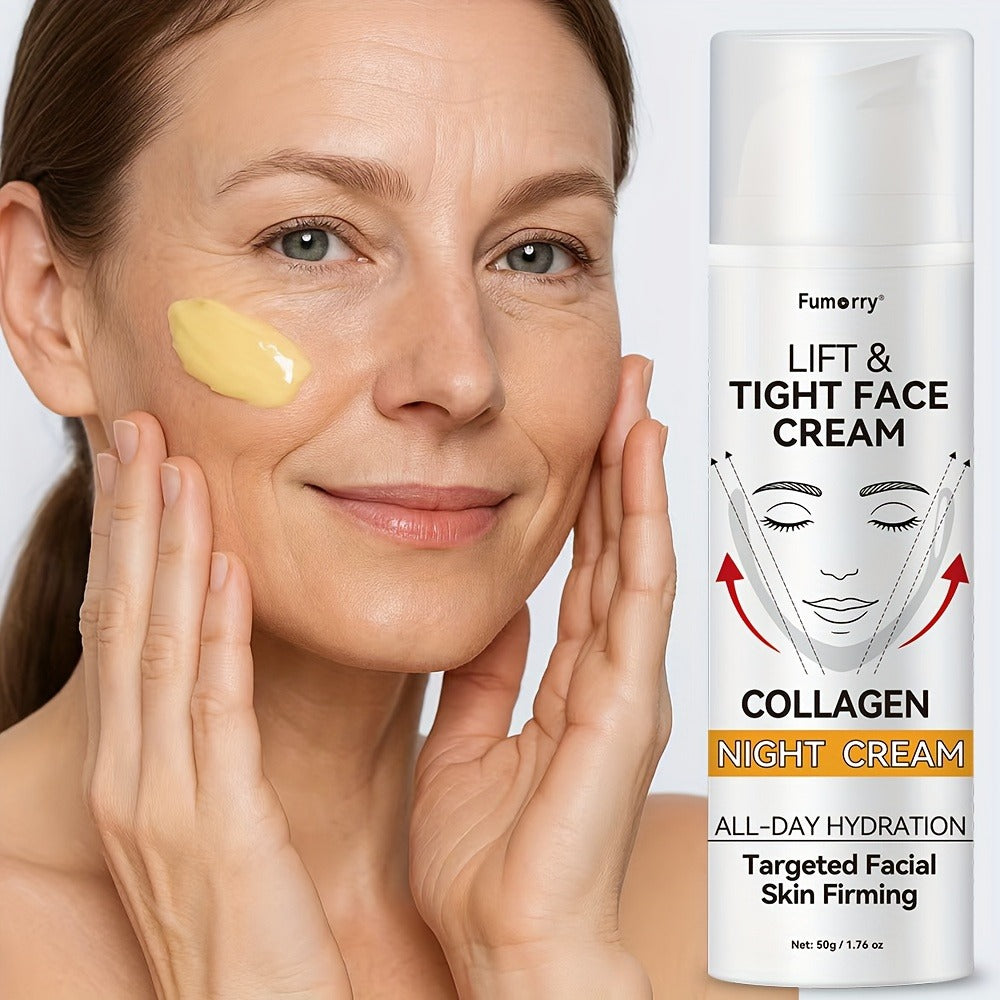 Snail Mucin Collagen Night Cream Firming Lifting Tightening Hydrating Moisturizing Anti-Aging Face Cream Soft Elastic Skin Al