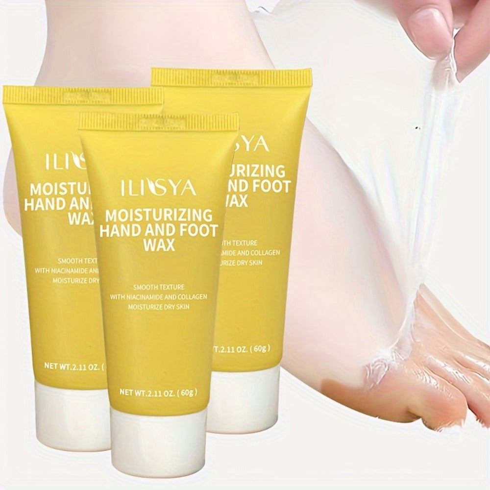 Foot Wax Moisturizing 3 Pack Niacinamide Deep Hydrating Foot Cream Mask Softening Cracked Heel Treatment – Vitamin B3 Dry Foo