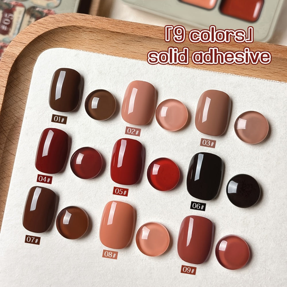 Gel Nail Polish MORDDA 9-Color Autumn Harvest Set with Solid Shades and Included LED Curing Pen for Nail Art — image 7