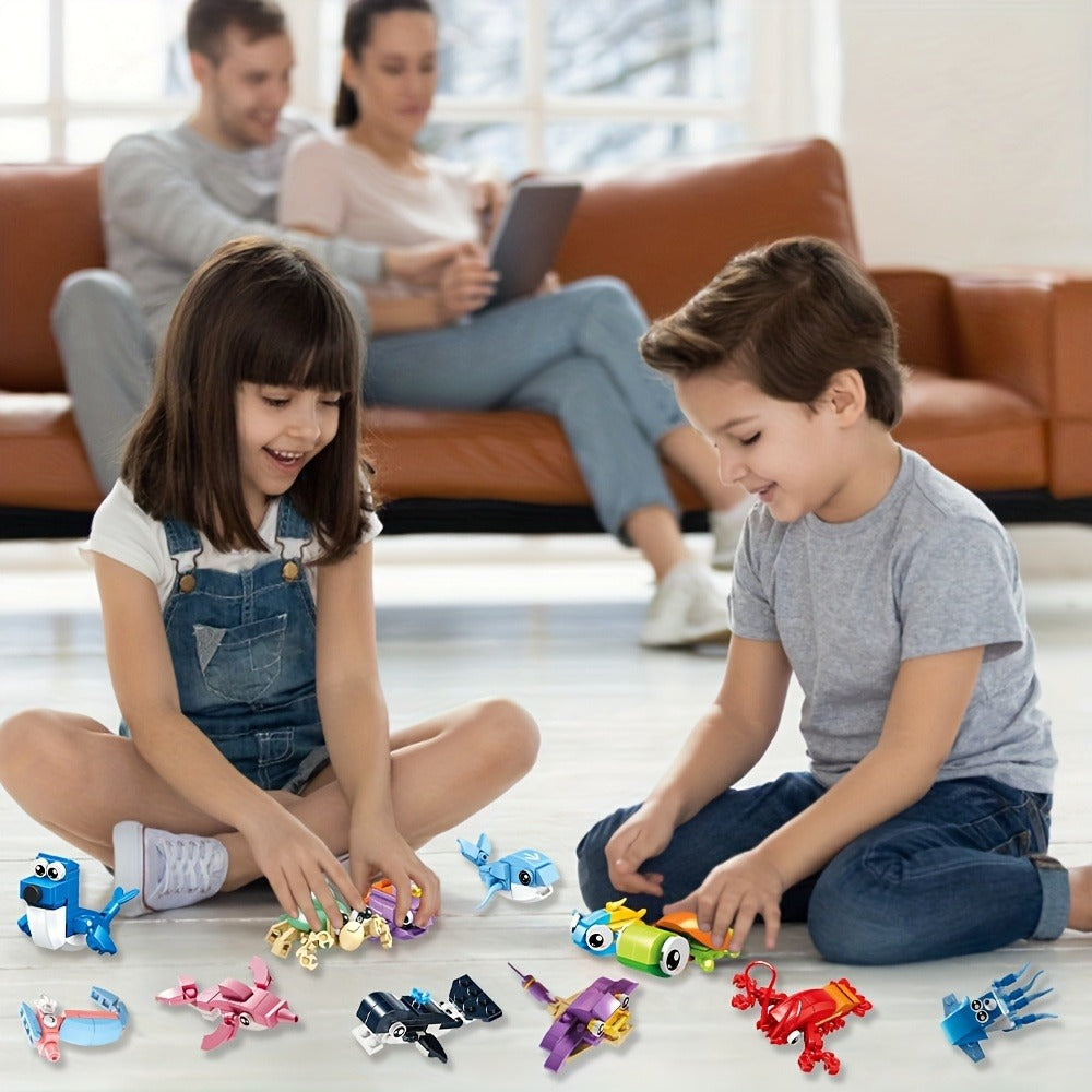 Ocean Mini Building Blocks 30-Pack Party Favors for Kids, Marine-Themed Mini Brick Sets for Birthday Goodie Bags — image 7