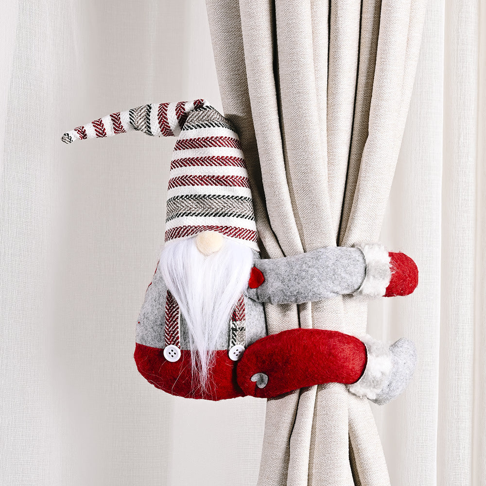 Festive Santa or Snowman Christmas Curtain Buckle Tieback
