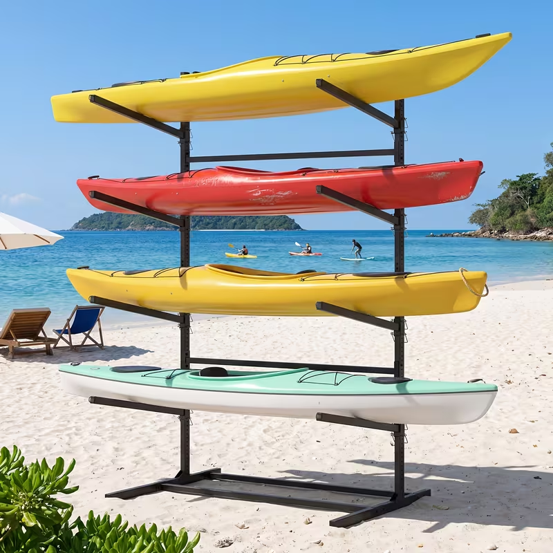 Kayak Storage Rack, Adjustable Stand for SUP, Canoe & Paddle Board, Wall, Dock & Freestanding, 400 lbs Capacity — image 2