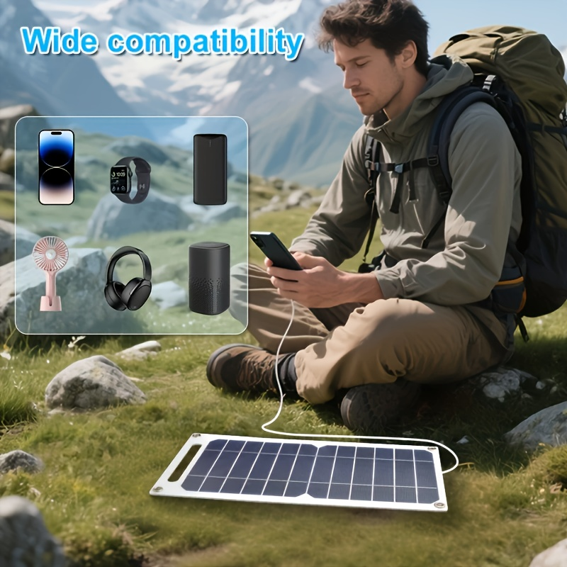 Solar Charging Panel 4W 10W Compact Single-Crystal Monocrystalline Micro USB for Mobile Phone for an Everyday Personal Care R