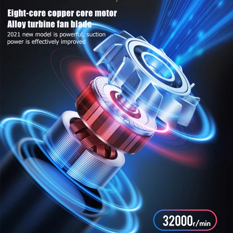 Cordless Car Vacuum Cleaner - Rechargeable Handheld High Power