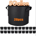 Black 5-Gallon-Labeled Grow Bags with Handles in 10-Pack or 20-Piece Checkout Options for Garden Planting — image 5