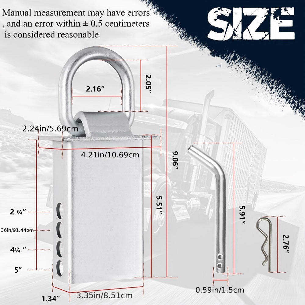 Stake Pocket D-Ring Tie Down 12, 000 lbs Breaking Load Heavy Duty Flatbed Truck Trailer Cargo Anchor – Adjustable 2"x4" Unive
