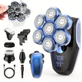 Electric Head Shaver for Bald Men 7D 7 Floating Heads – All-in-One Grooming Kit with Nose Hair Trimmer & Facial Cleaning Brus