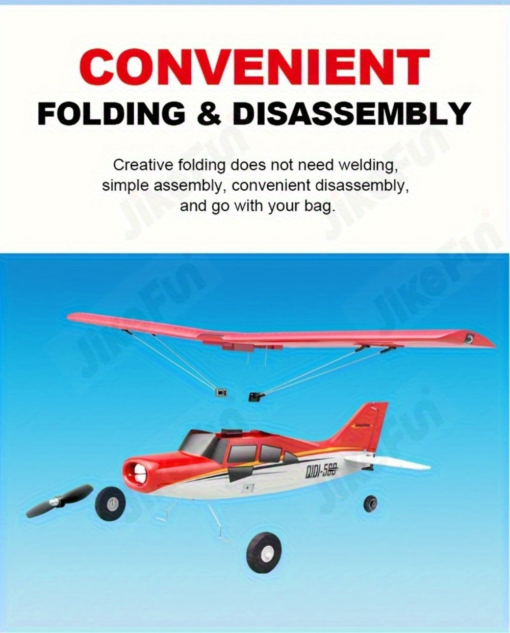 RC Airplane QIDI560 M7 Brushless Fixed Wing, 6-Channel 6-Axis Gyro Remote Control Plane with 3D Stunts — image 13