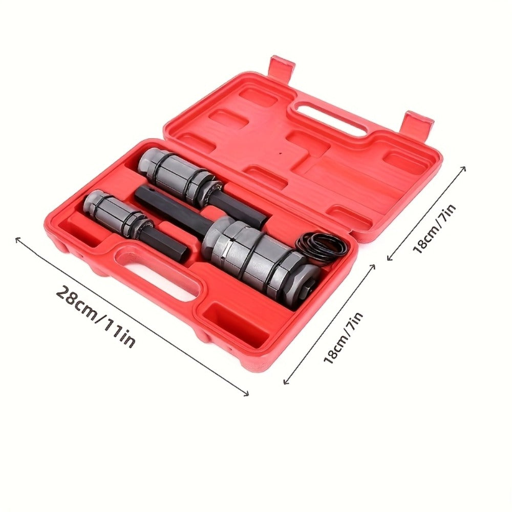 Pipe Expander Spreader Tool Set 3-Piece with 12 O-Rings – 1-1/8" to 3-1/2" Exhaust Muffler Silencer Repair Drop Forged Heat-T