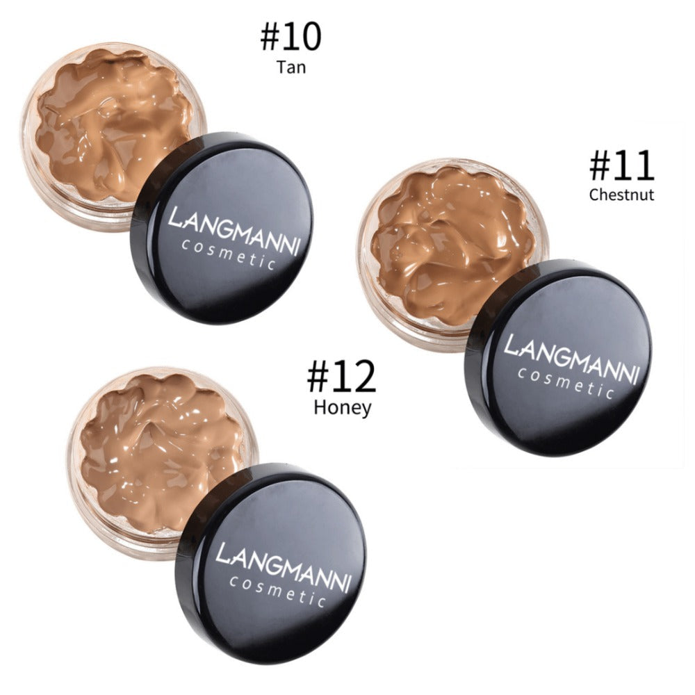 Full Coverage Concealer Set 3-Piece Waterproof Cream Foundation, Covers Dark Circles Eye Bags Blemishes Freckles — image 9