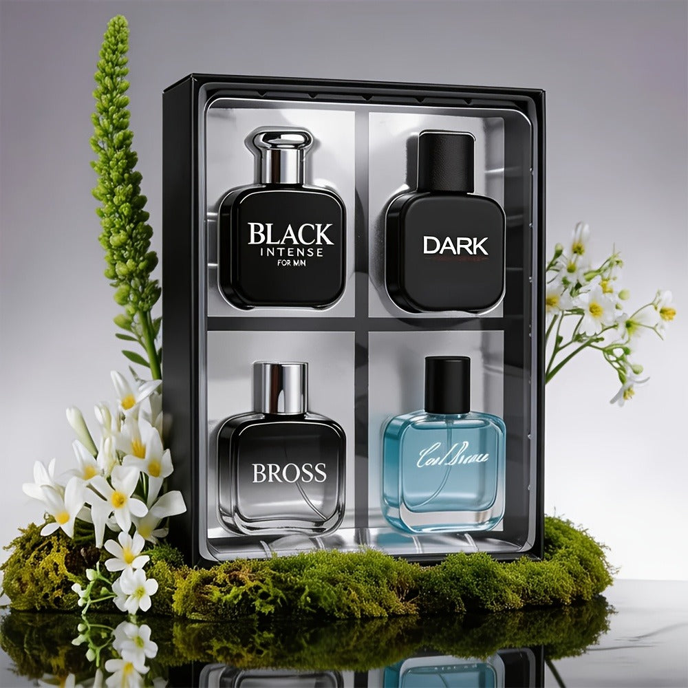 Perfume Gift Set for Men with Four 30ml Eau de Parfum Sprays in Black Box and Separate 1.5oz Body Mist — image 6