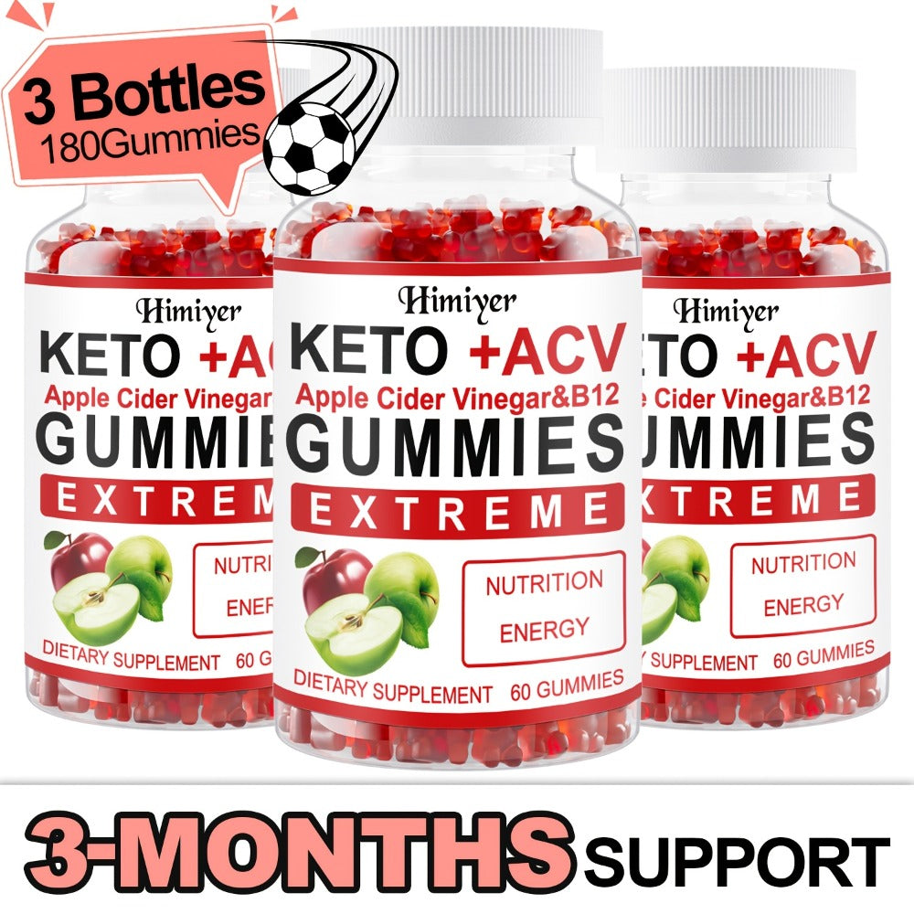 Apple Cider Vinegar Gummies with Pomegranate, Beet Juice & Vitamin B12, Keto ACV Gummies for Weight Management — image 1