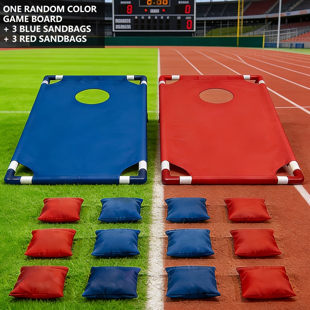 Portable Bean Bag Toss Game Set, 2 Foldable Boards & 12 Bean Bags, Outdoor Party Backyard Camping Game for Kids & Adults — im