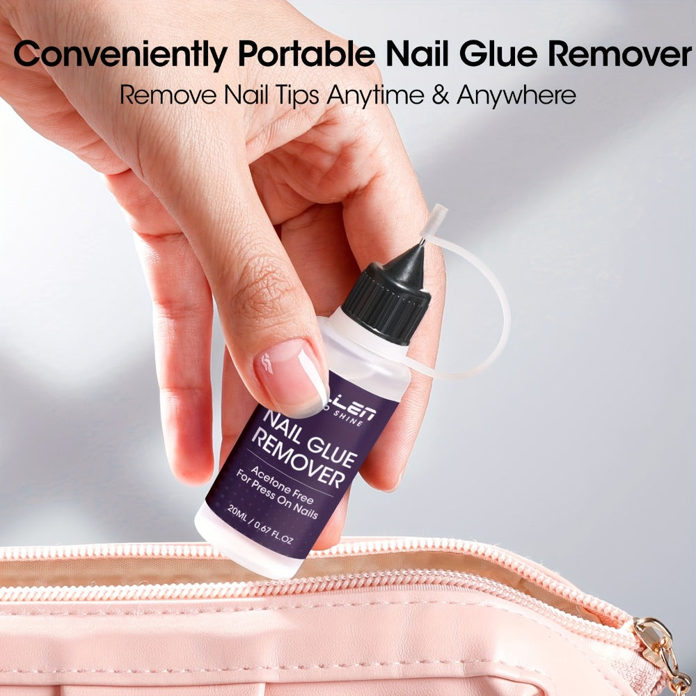 Nail Glue Remover 20ml Precision Needle Applicator Acetone Free – Fast Acting No-Mess Formula for Press On Nails Gel X Nail T