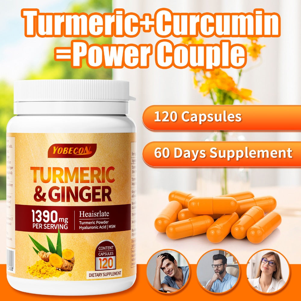 Turmeric Supplement with Black Pepper, Sports Recovery, Skin Health & Digestion Support for Women & Men — image 5