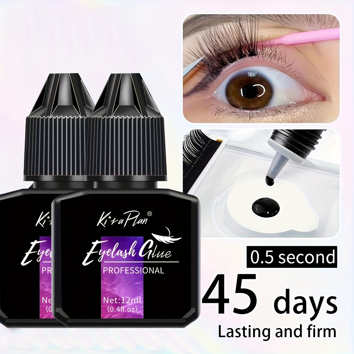 Lash Glue Set, Eyelash Extension Adhesive 6-7 Weeks Retention, Quick Dry DIY Lash Bond for Individual & — image 11