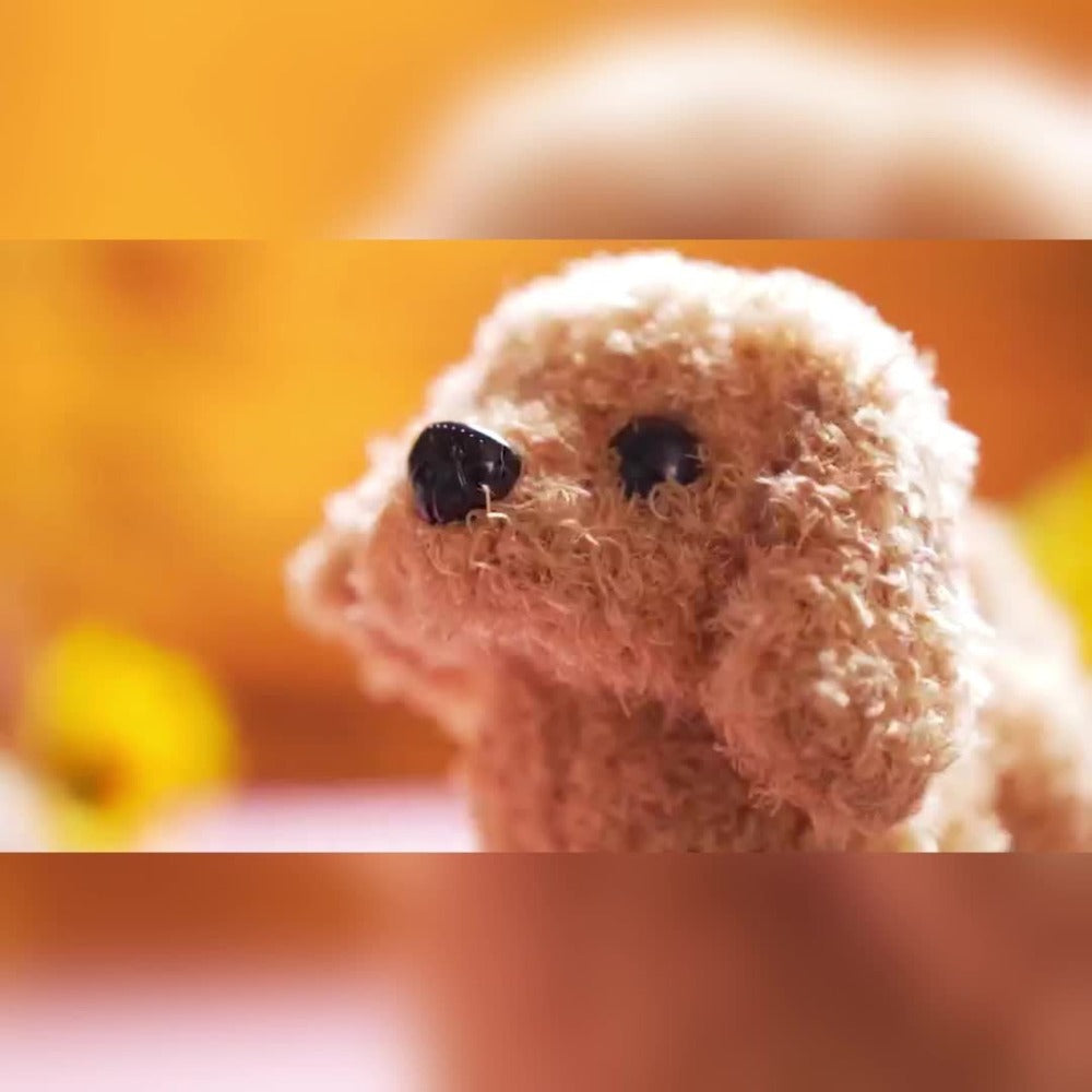 Electronic Plush Puppy Toy Walks Barks Wags Tail, Realistic Robotic Teddy Poodle Dog Stuffed Animal with Gift Box for Kids To