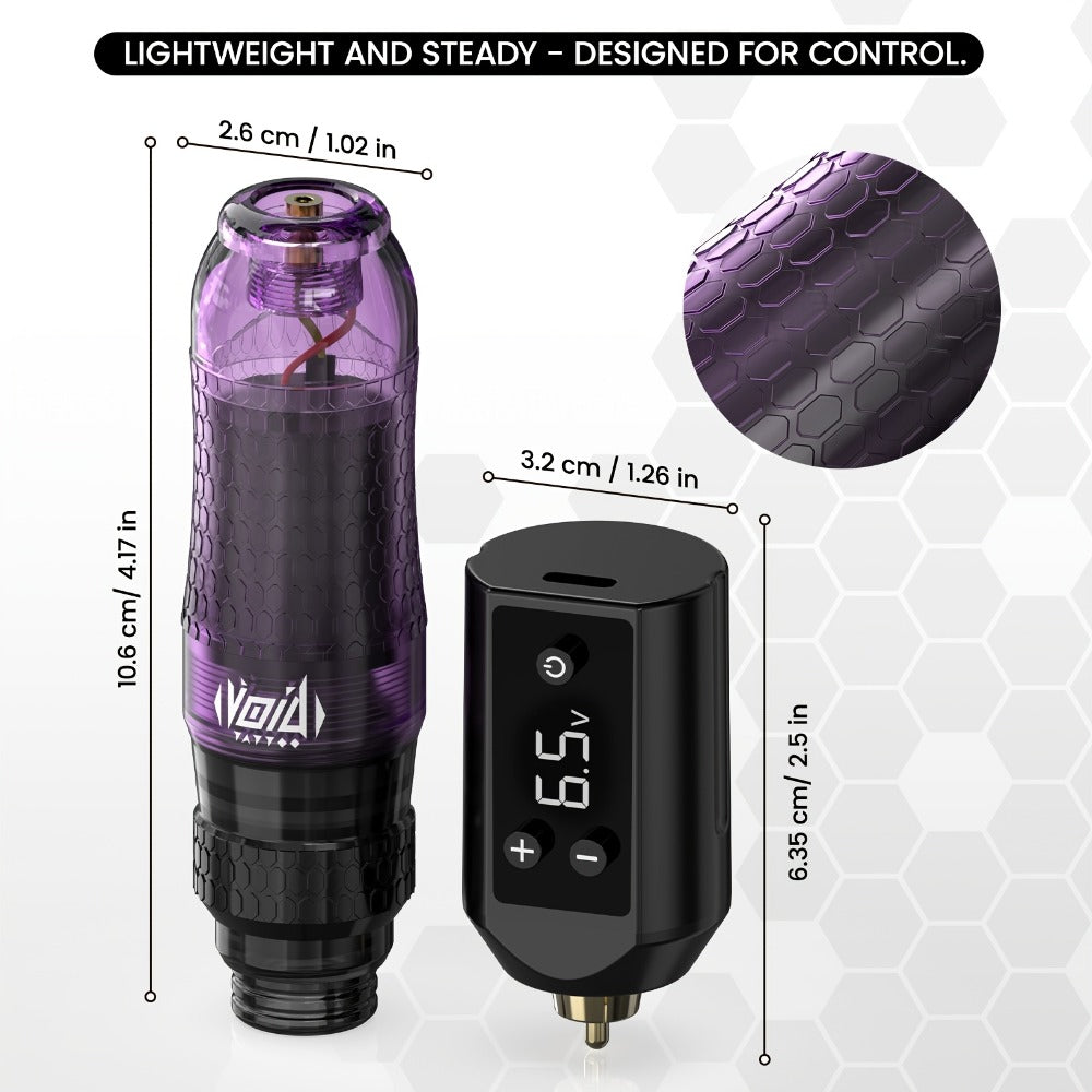 Rotary Tattoo Pen Machine Kit, 1200mAh Battery, LED Display, 4.0mm Stroke, Anti-Slip Grip, Adjustable 4-12V — image 5