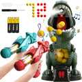 Dinosaur Shooting Toy Set for Kids, Air Pump Foam Bullet Blaster with Moving Dinosaur Targets, Twin Pistol — image 12