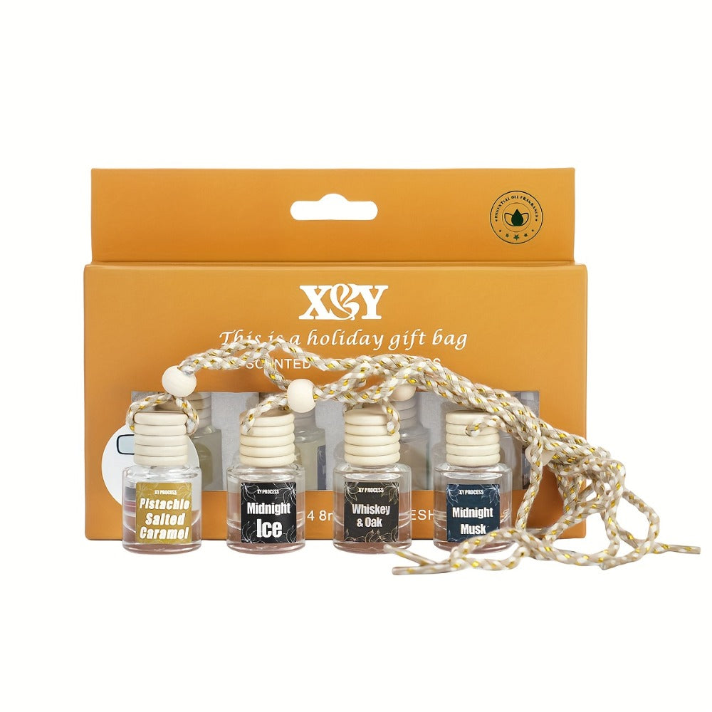 Car Air Freshener X&Y Four-Bottle Hanging Diffuser Gift Set with Eight available Style and Collection Options — image 7