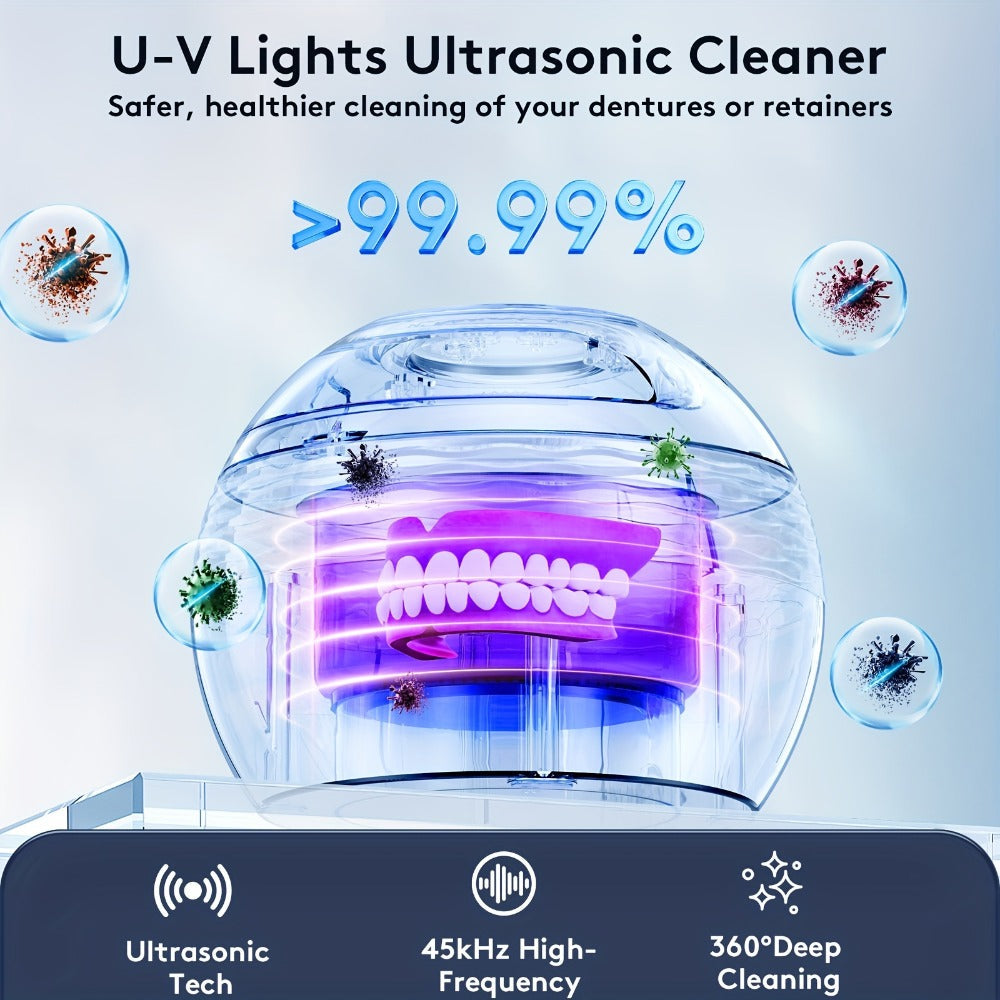 45 kHz Round Ultrasonic Cleaner with Four Timer Modes and Three Color Options for Small Items — image 10