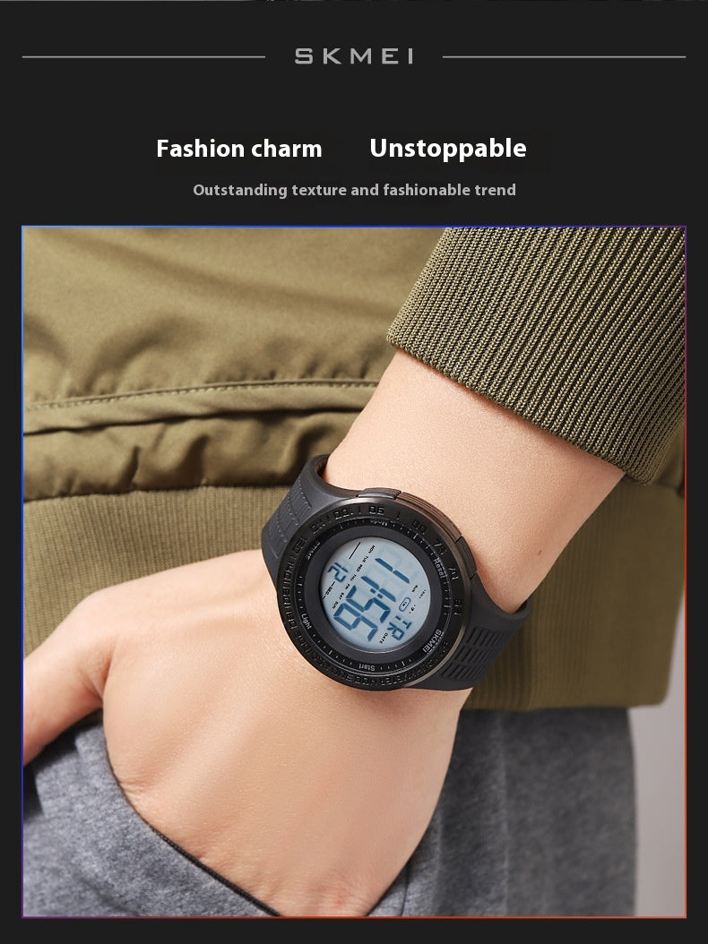 Men's Stylish And Versatile Electronic Watch Luminous Waterproof