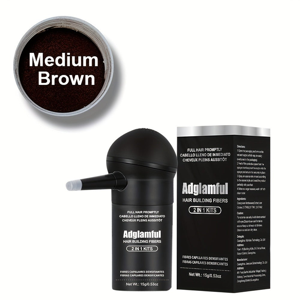 15-Gram Hair Fiber Kit with Directional Spray Applicator in Four Black and Brown Shade Options — image 7