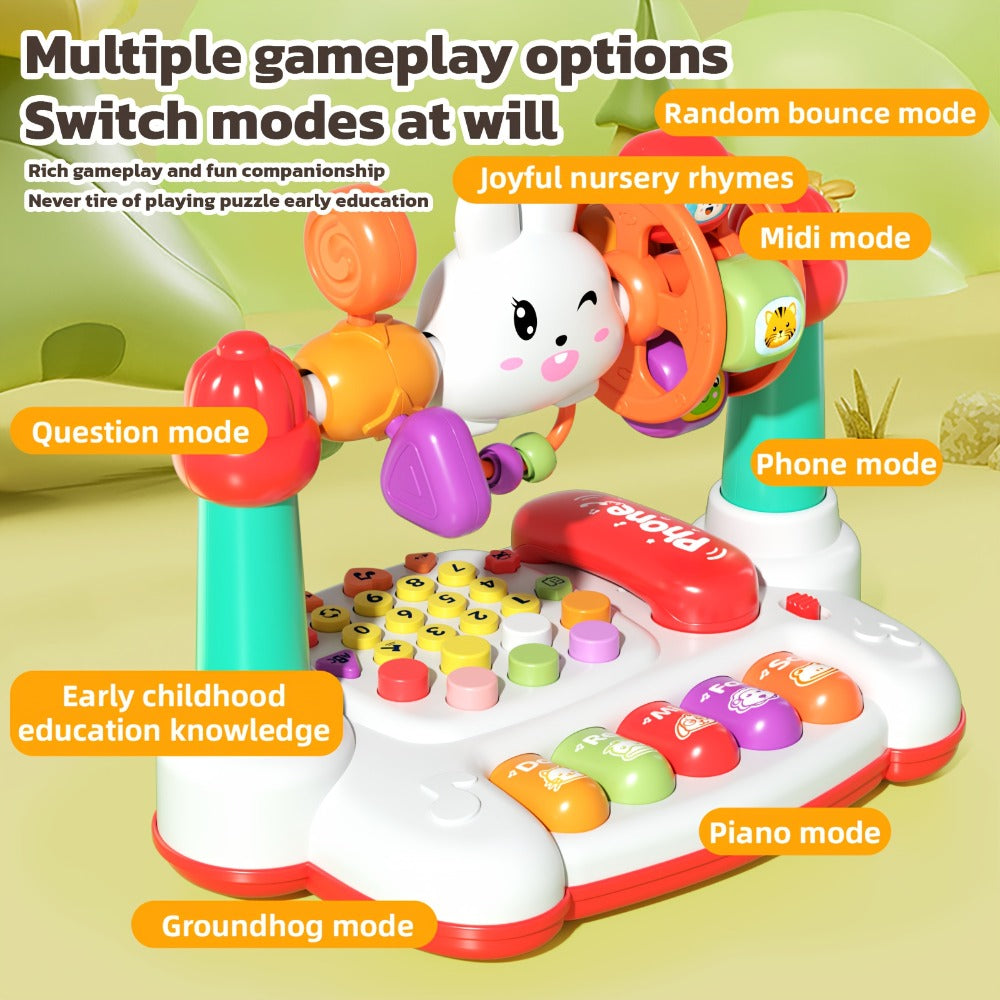 Rabbit Story Machine Toy for Kids with Piano Music & LED Lights, Multifunctional Educational Phone Toy — image 9