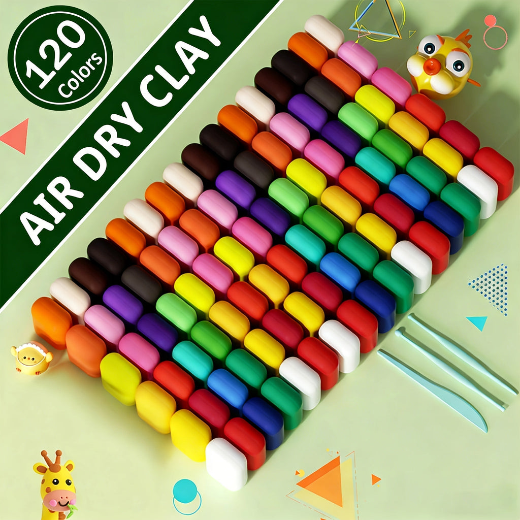 Air Dry Clay Set for Kids 120/150 Pieces, 36 Metallic Colors Ultra Light with the Listed Color, Size or Set Options for Every