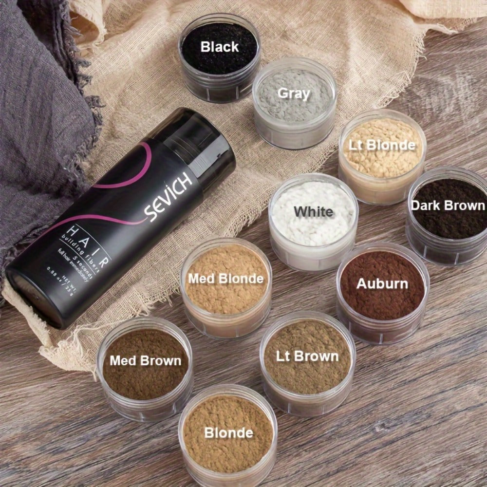 Compact Two-Piece Hair Fiber Set with Spray-Head Containers in Black, Dark Brown or Medium Brown — image 8