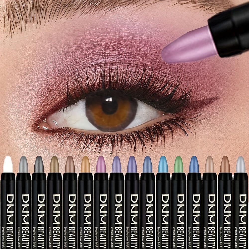 Highly Pigmented Eyeshadow Stick Set 16 Colors Waterproof Matte & Shimmer Eye Makeup Pencil Kit — image 3
