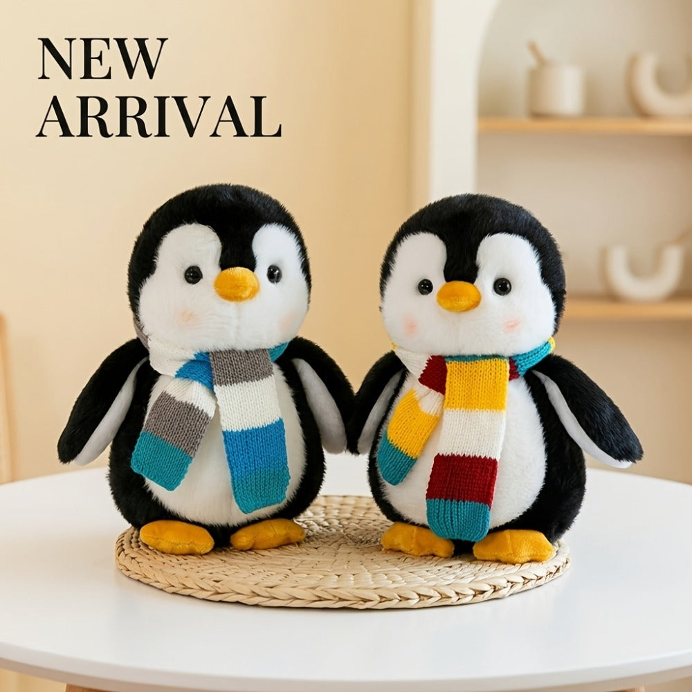 Stuffed Animal Scarf Penguin with Blue or Yellow Accessory Option and One-Piece Configuration — image 2