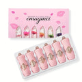 Lip Balm emaymei 6-Piece Flower Jelly Stick Set with Clear Gloss Texture and Pink Gift Box — image 1