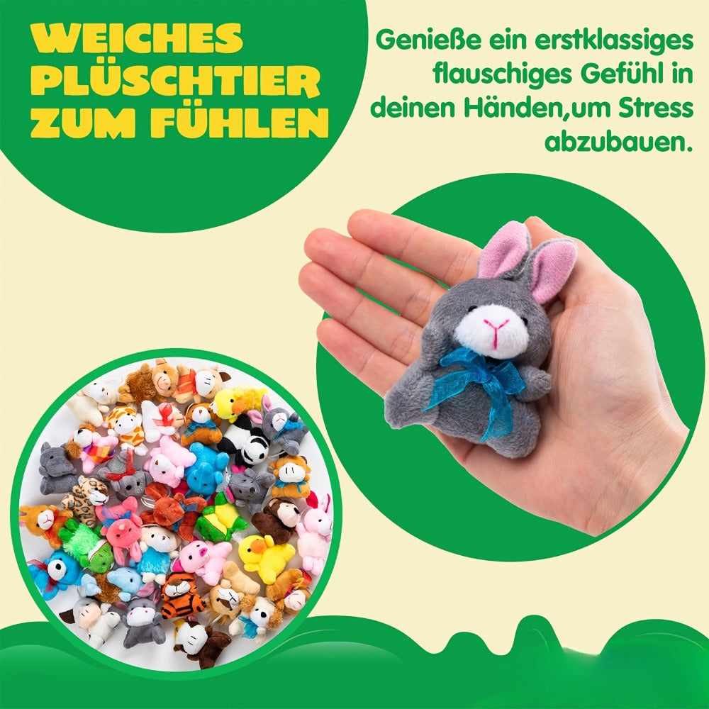 36 Pack Mini Stuffed Animals Bulk, 3 Inch Animal Plush Toys with Keychain 36 Unique Designs — image 3