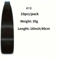 Tape In Hair Extensions Human Hair Straight Natural Black 1B Seamless Skin Weft 10pcs 30g 16 20 22 24 Inch Invisible Blend fo