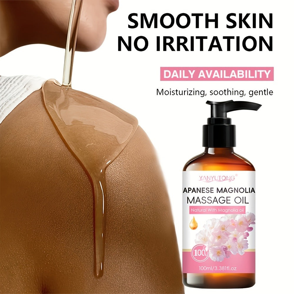 Cherry Blossom Couples Massage Oil with Glycerin 100ml – Nourishing Hydrating Aromatherapy Body Oil Natural Relaxing Floral S