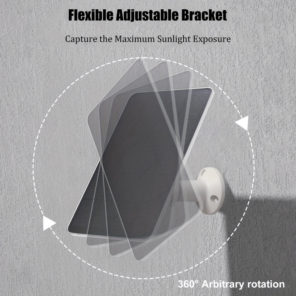 Solar Panel Charger for Security Camera 7W 360° Adjustable USB-C Micro USB Outdoor Continuous for an Everyday Personal Care R