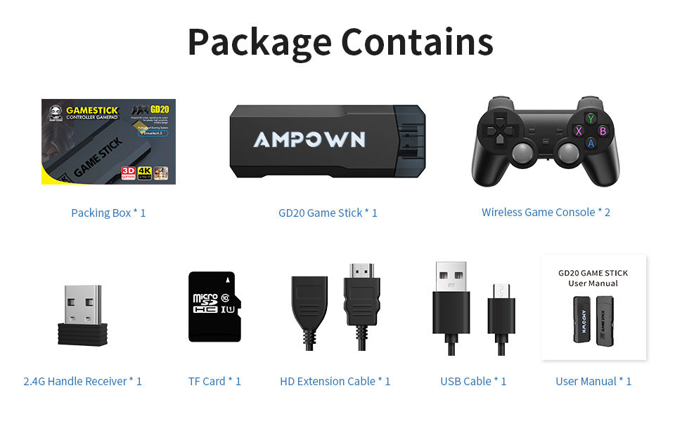 HD Home TV Game Console 4K Wireless Open Source