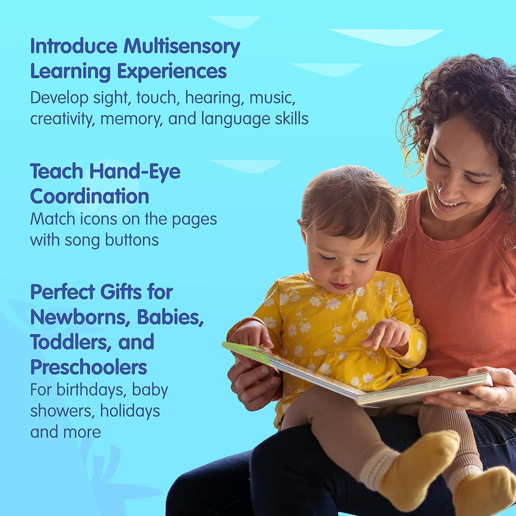 Baby Shark Sound Book for Toddlers, Pinkfong 10-Button Interactive Animal Songs Sing-Along Nursery Rhymes Learning Book Kids 