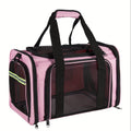 Compact Soft-Sided Pet Carrier with Mesh Panels, Shoulder Strap and Four Pink, Black or Grey Options — image 3