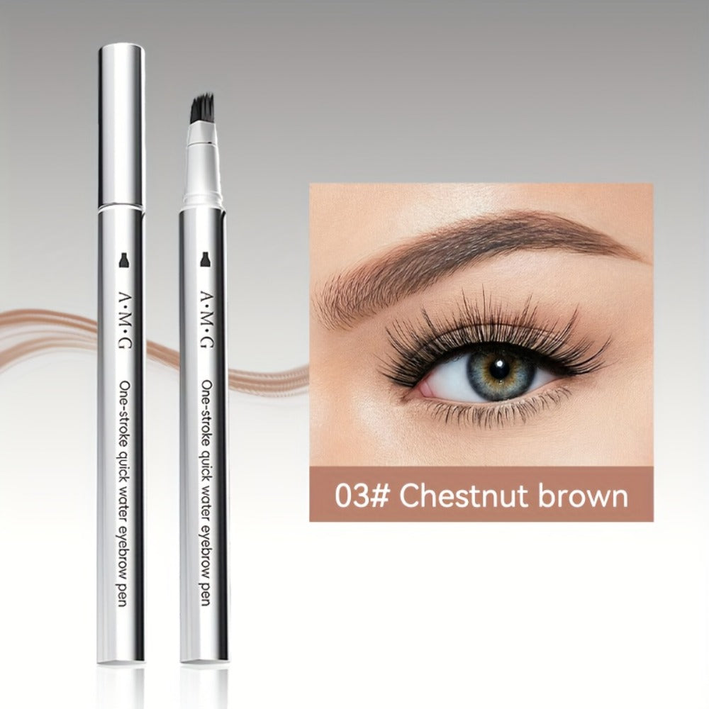 2-in-1 Eyebrow and Hairline Pen with Dense Multi-Fork Brush, Pointed Tip and Three Brown-to-Black Shades — image 7